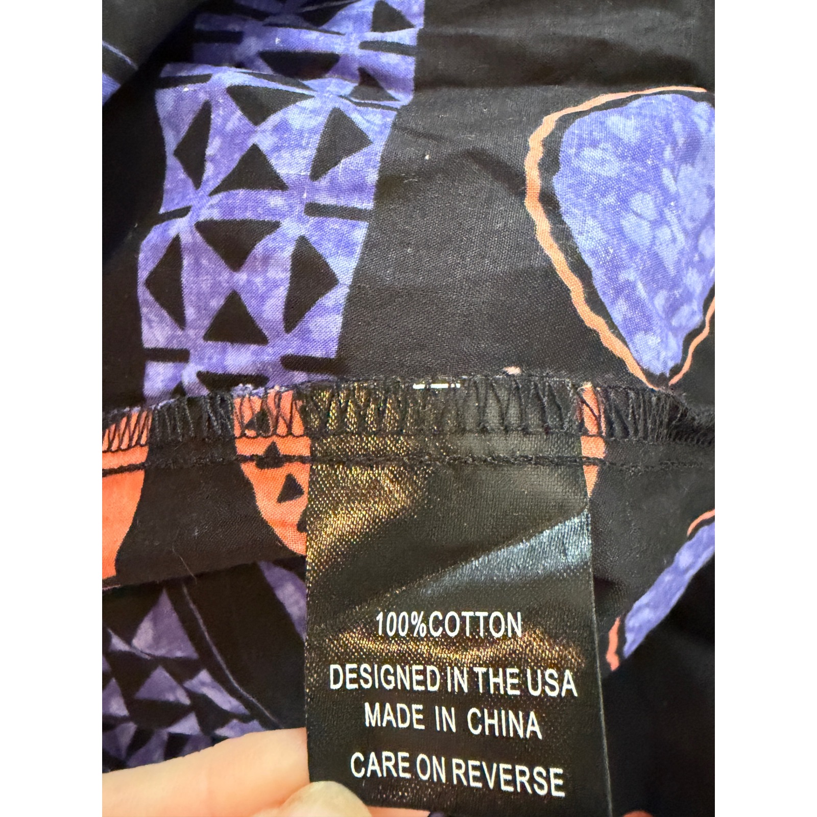 Nwt D'iyanu | Ronke African Print Maxi Dress Small Black Purple Orange Geometric — image 6 of 6